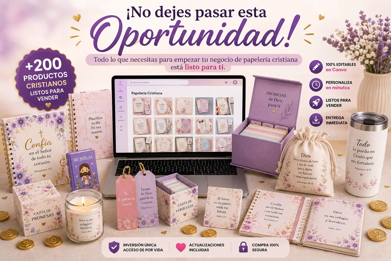 Más de 800 invitaciones infantiles listas para vender, editables en Canva