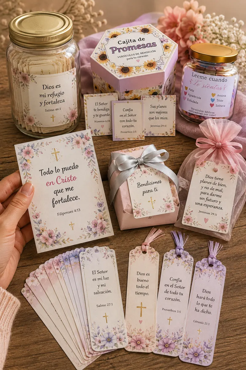 Versículos y promesas cristianas listos para regalar y vender