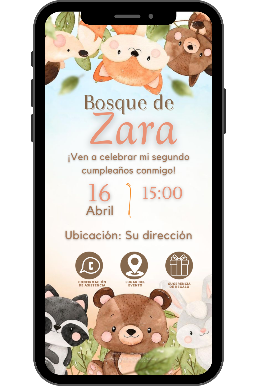 Ejemplo de invitación digital interactiva