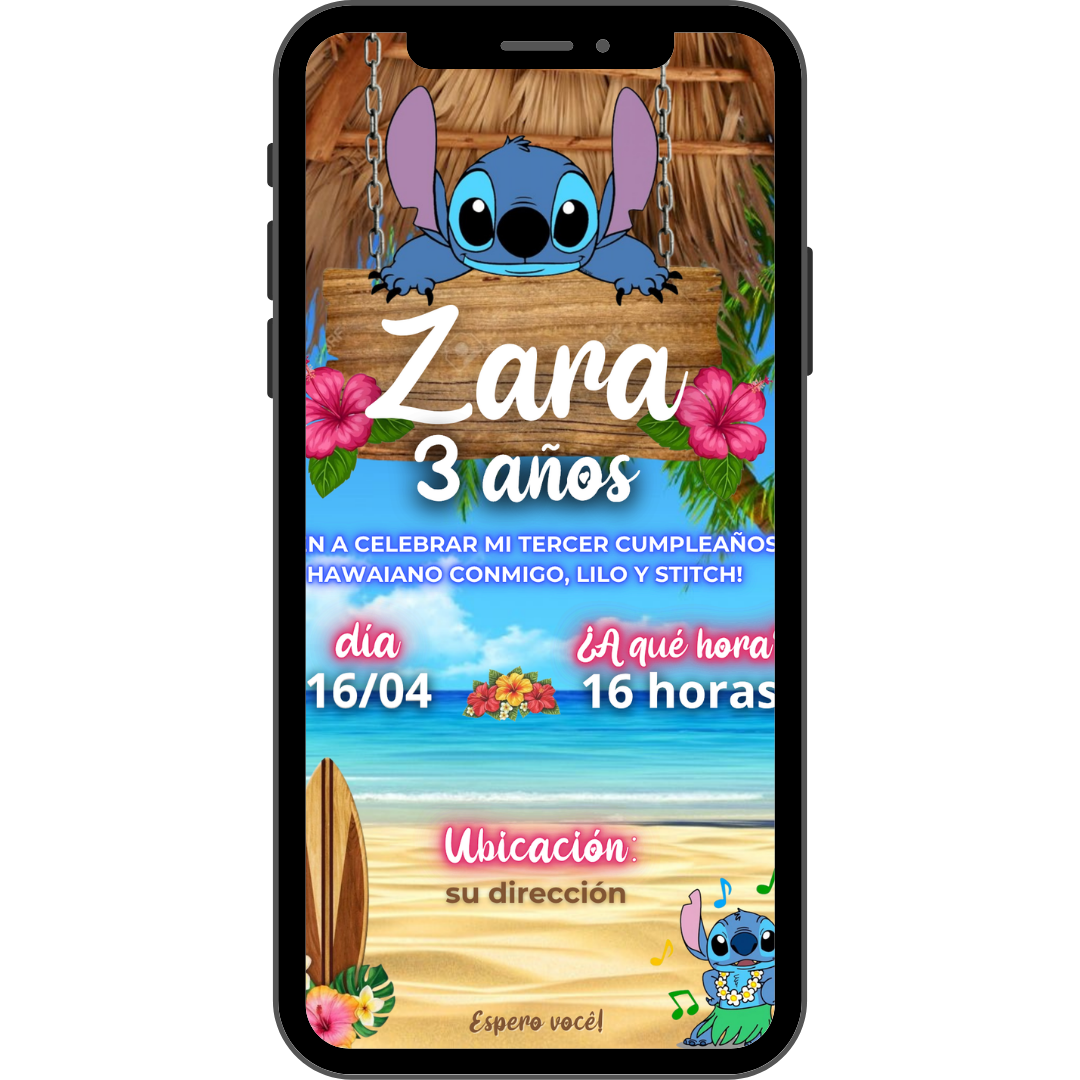 Ejemplo de invitación digital editable en Canva